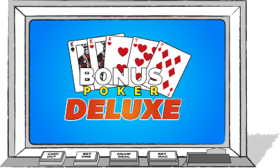  I Bonus Poker deluxe ligger tilbagebetalingsprocenten er på 98,49 procent og variansen på 32.