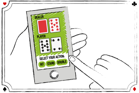 Brug din mobil til at øve dig på den grundlæggende strategi i blackjack. Dermed går du ikke glip af noget på vejen i bussen eller i toget