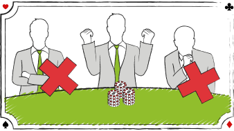 Der findes flere forskellige former for blackjackturneringer. Det mest populære format er eliminationsturneringerne, hvor en eller to spillere fra hvert bord går videre til næste runde