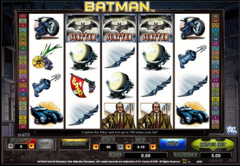 batman spilleautomat 888