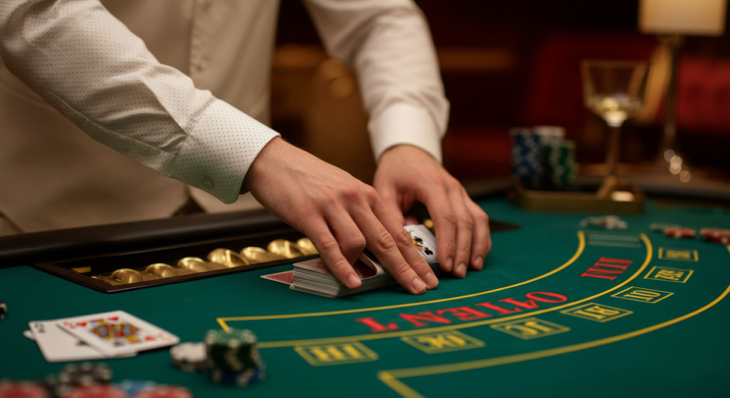fordoble eller hitte i blackjack