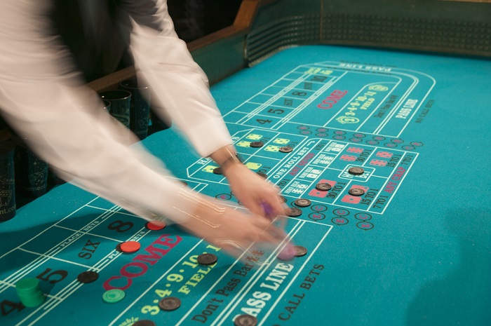 Croupier in action