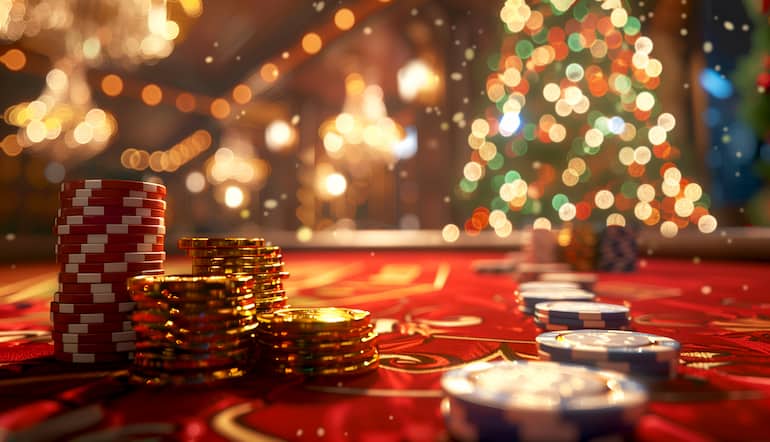 jul på et casino