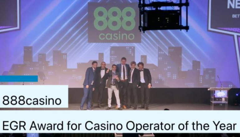 888casino vinder årets casino-operatør 2019 ved EGR Awards