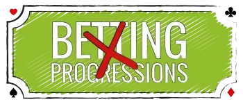 Mange tror man kan slå husets fordel i blackjack ved at bruge indsatssystemer med progression. Det er dog en myte