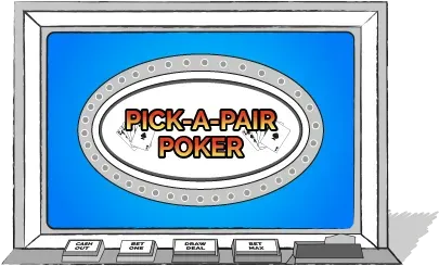 I Pick’em Poker får man to kort med billedsiden opad plus to stakke med tre kort i hver og det øverste kort åbent.
