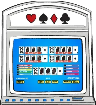 På langt de fleste casinoer er der udgaver af video poker hvor man kan spille tre, fem, 10, 50 ja endda 100 spil ad gangen.