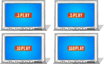 Man kan spille video poker med helt op til 100 linjer på en gang. Det koster mere, men kan også give større gevinster.